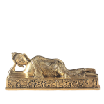 Pure Brass Resting Buddha Statue | 12" Width | Traditional Indian Artistry | Meditation Decor | Premium Collection | Sacred Art | Jaipurio